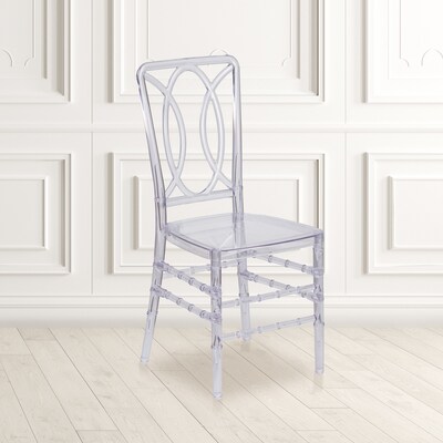 Flash Furniture Flash Elegance Plastic Stacking Chair, Crystal Ice (BHH007CRYSTAL)