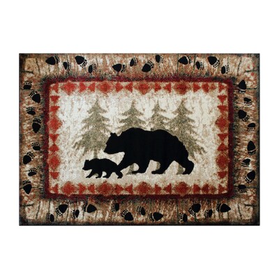 Flash Furniture Ursus Collection Olefin/Jute 60 x 48 Rectangular Machine Made Rug, Brown (KPRGB394