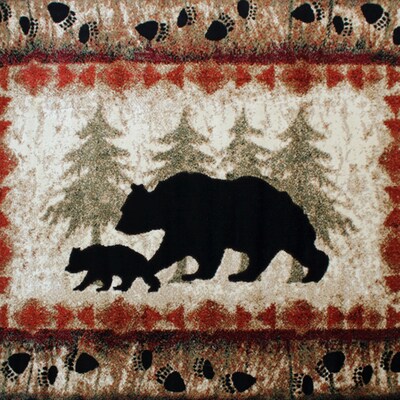 Flash Furniture Ursus Collection Olefin/Jute 60" x 48" Rectangular Machine Made Rug, Brown (KPRGB394045BN)