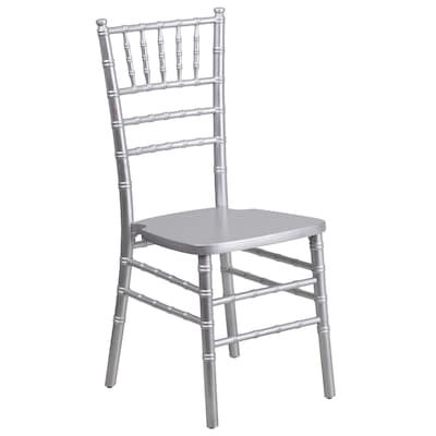 Flash Furniture HERCULES Wood Chiavari Chair, Silver (XSSILVER)