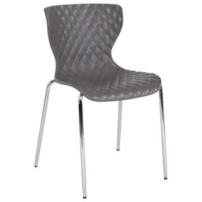 Flash Furniture Lowell Metal Stack Chair, Gray (LF707CGRY)