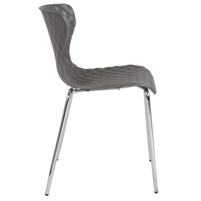 Flash Furniture Lowell Metal Stack Chair, Gray (LF707CGRY)