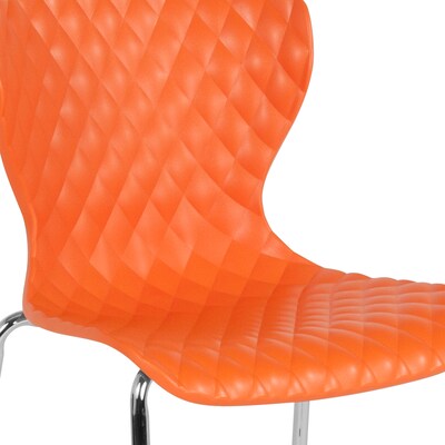 Flash Furniture Lowell Metal Stack Chair, Orange (LF707CORNG)