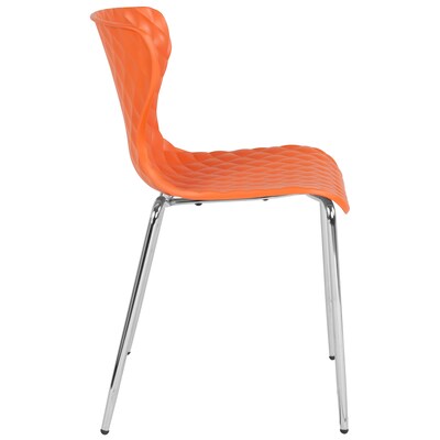 Flash Furniture Lowell Metal Stack Chair, Orange (LF707CORNG)