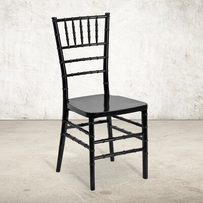 Flash Furniture HERCULES PREMIUM Resin Chiavari Chair, Black (LEBLACK)