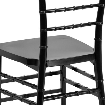 Flash Furniture HERCULES PREMIUM Resin Chiavari Chair, Black (LEBLACK)