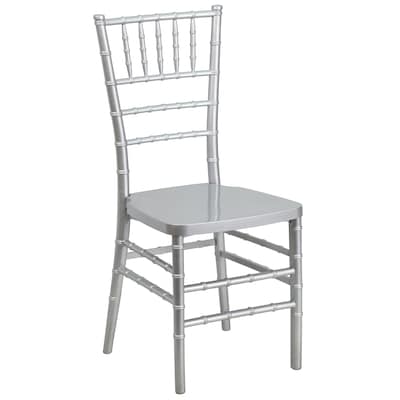 Flash Furniture HERCULES PREMIUM Resin Chiavari Chair, Silver (LESILVER)