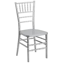 Flash Furniture HERCULES PREMIUM Resin Chiavari Chair, Silver (LESILVER)