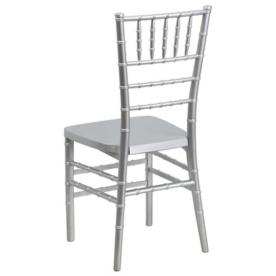 Flash Furniture HERCULES PREMIUM Resin Chiavari Chair, Silver (LESILVER)