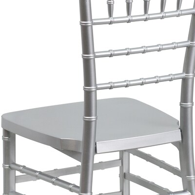 Flash Furniture HERCULES PREMIUM Resin Chiavari Chair, Silver (LESILVER)