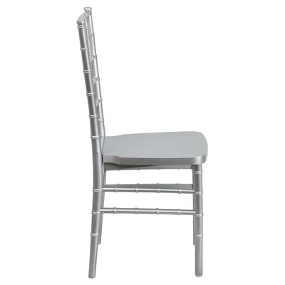 Flash Furniture HERCULES PREMIUM Resin Chiavari Chair, Silver (LESILVER)