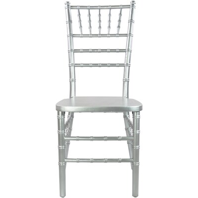 Flash Furniture Advantage Wood Chiavari Chair, Silver (WDCHIS)