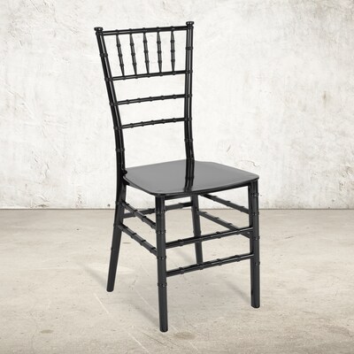 Flash Furniture HERCULES Resin Chiavari Chair, Black (LEBLACKM)