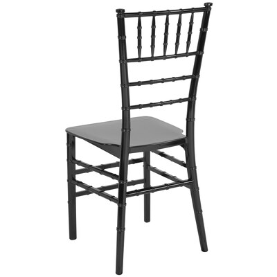 Flash Furniture HERCULES Resin Chiavari Chair, Black (LEBLACKM)