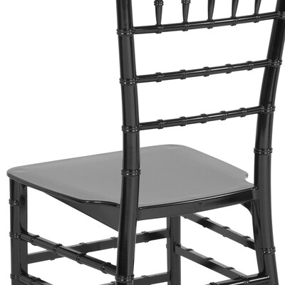 Flash Furniture HERCULES Resin Chiavari Chair, Black (LEBLACKM)