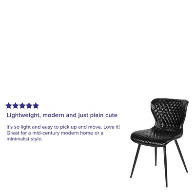 Flash Furniture Bristol Metal Accent Chair, Black, 4 Pack (4LF907ABLK)