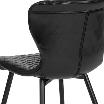 Flash Furniture Bristol Metal Accent Chair, Black, 4 Pack (4LF907ABLK)