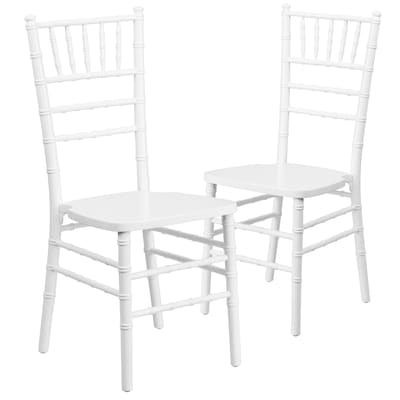 Flash Furniture HERCULES Series Wood Chiavari Chair, White, 2 Pack (2XSWHITE)