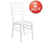 Flash Furniture HERCULES Series Wood Chiavari Chair, White, 2 Pack (2XSWHITE)
