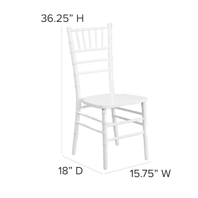 Flash Furniture HERCULES Series Wood Chiavari Chair, White, 2 Pack (2XSWHITE)