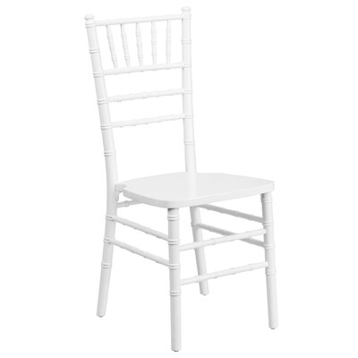 Flash Furniture HERCULES Series Wood Chiavari Chair, White, 2 Pack (2XSWHITE)