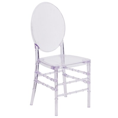 Flash FurnitureFlash Elegance Resin Florence Chair, Crystal Ice, 2 Pack (2Y3FLO)