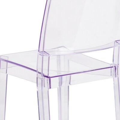 Flash Furniture Phantom Series Plastic Side Chair, Clear, 4 Pack (4FH121APC)