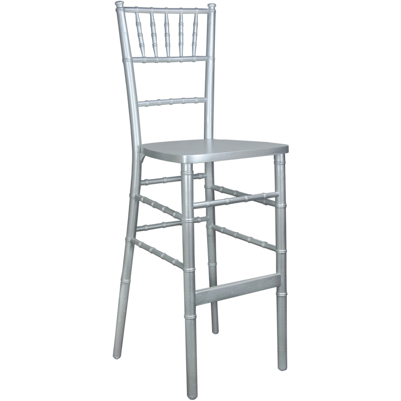 Flash Furniture Advantage Wood Chiavari Bar Stools, Silver (WDCHIBARSILVER)