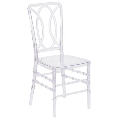 Flash Furniture Flash Elegance Plastic Event Chair, Crystal Ice, 2 Pack (2BHH007CRYSTAL)