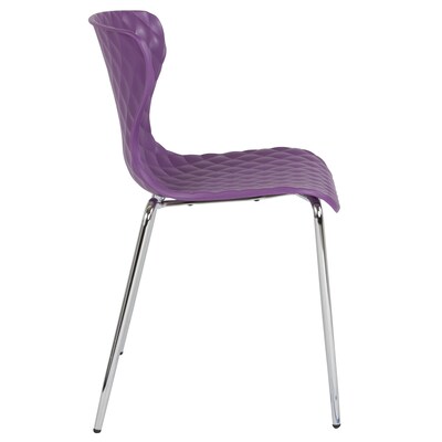 Flash Furniture Lowell Metal Stack Chair, Purple (LF707CPUR)