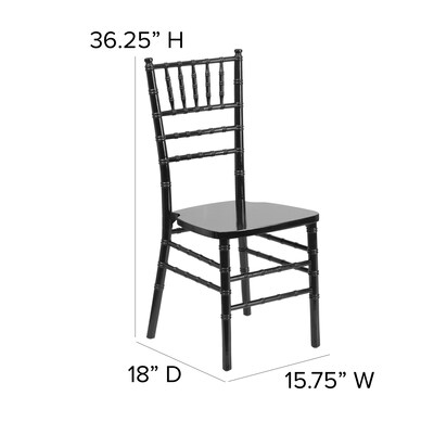 Flash Furniture HERCULES Wood Chiavari Chair, Black (XSBLACK)