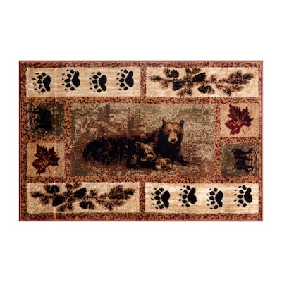 Flash Furniture Vassa Collection Olefin/Jute 87.6 x 63.6 Rectangular Machine Made Rug, Brown (OKRR