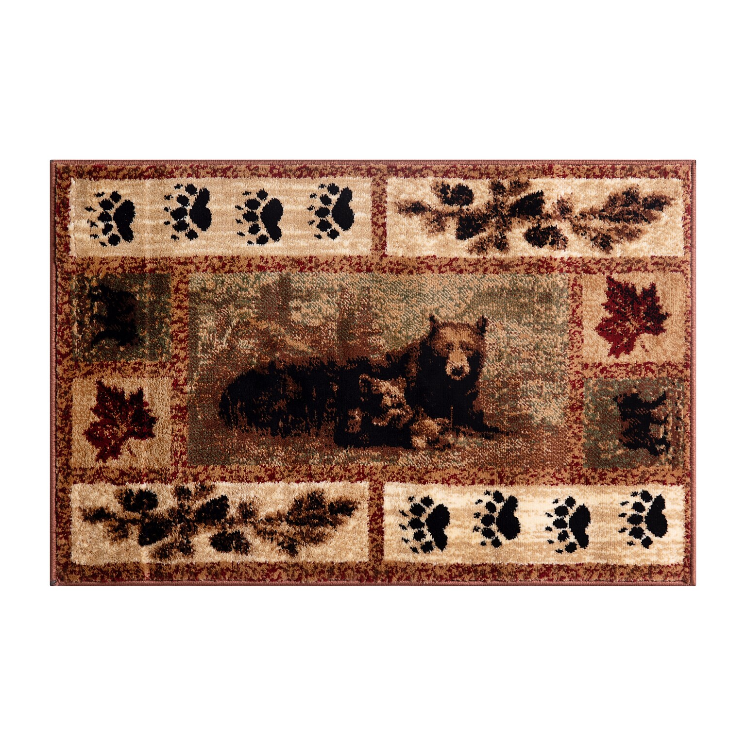 Flash Furniture Vassa Collection Olefin/Jute 87.6 x 63.6 Rectangular Machine Made Rug, Brown (OKRRG111457BN)