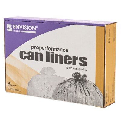 AbilityOne Envision LLDPE 33 Gallon Industrial Trash Bag, 33" x 39", Low Density, 0.8 mil, Clear, 250 Bags/Box (8105015171353)