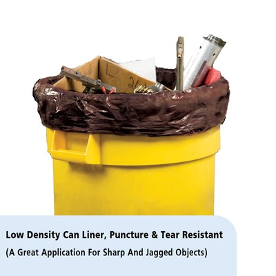 AbilityOne Envision LLDPE 33 Gallon Industrial Trash Bag, 33" x 39", Low Density, 0.8 mil, Clear, 250 Bags/Box (8105015171353)