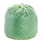 Stout EcoSafe-6400 64 Gallon Compostable Industrial Trash Bag, 48" x 60", Low Density, 0.85 mil, Green, 30 Bags/Box