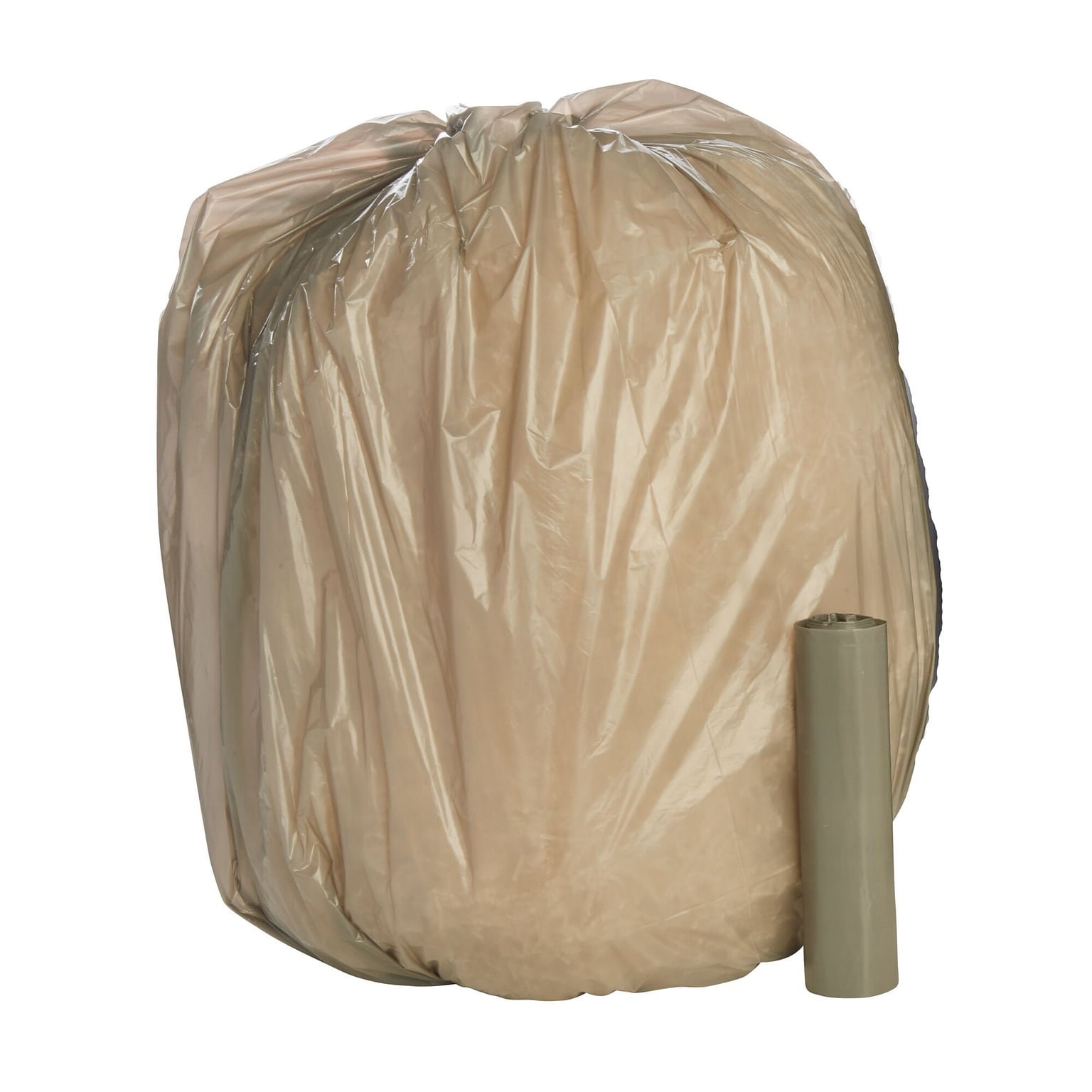 Envision 60 Gallon Trash Bags, Low Density, 1 Mil, 38 x 58, Gray, 10 Bags/Roll, 10 Rolls (L-385810-K)