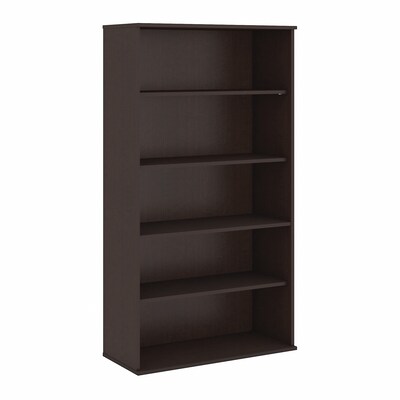 Bush Business Furniture 72H 5 Shelf Bookcase, Mocha Cherry (BK7236MR)
