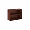 Bush Business Furniture 29.31H 2-Shelf Bookcase with Adjustable Shelf, Hansen Cherry Laminated Wood