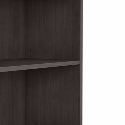 Bush Business Furniture 29"H 2-Shelf Bookcase with Adjustable Shelf, Storm Gray (BK3036SG)