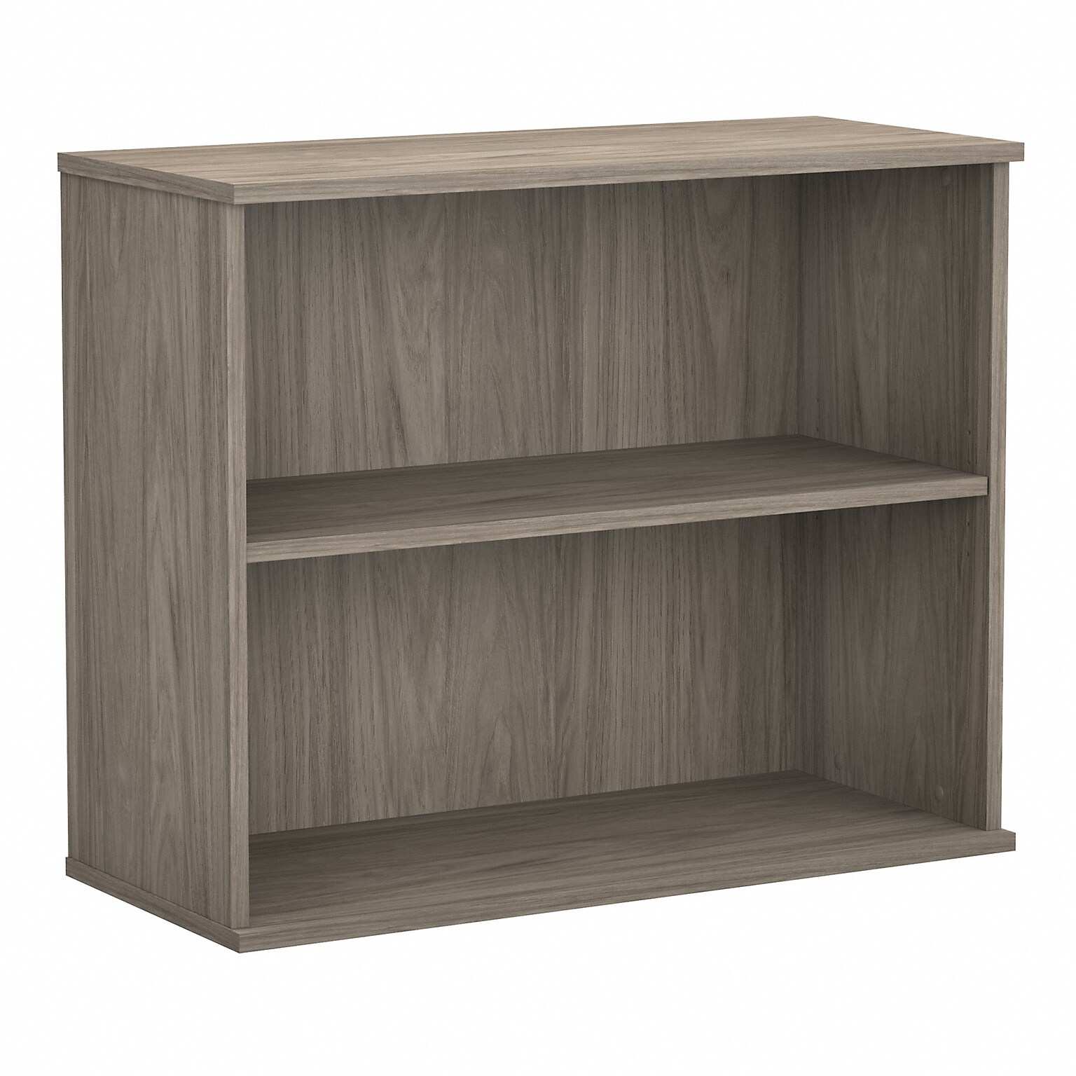 Bush Business Furniture 29H 2-Shelf Bookcase with Adjustable Shelf, Modern Hickory (BK3036MH)