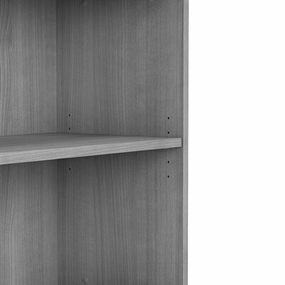 Bush Business Furniture 29"H 2-Shelf Bookcase with Adjustable Shelf, Platinum Gray (BK3036PG)