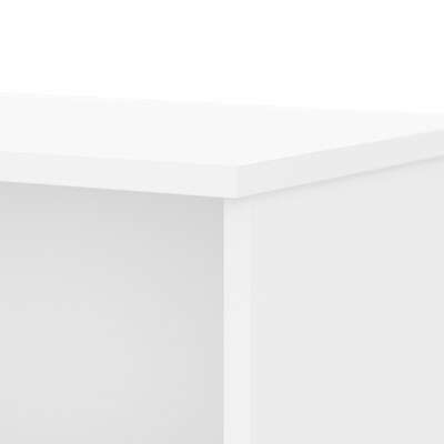 Bush Business Furniture 29"H 2-Shelf Bookcase with Adjustable Shelf, White (BK3036WH)