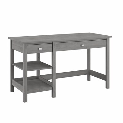 Bush Furniture Broadview 54 Computer Desk with Shelves, Modern Gray (BDD154MG-03)