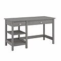 Bush Furniture Broadview 54 Computer Desk with Shelves, Modern Gray (BDD154MG-03)