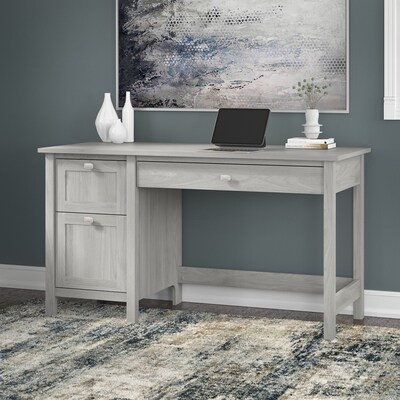 Bush Furniture Broadview 54" Computer Desk with Drawers, Modern Gray (BDD254MG-03)