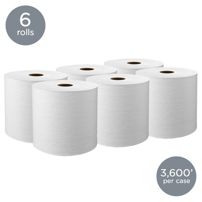 Kleenex Recycled Hardwound Paper Towels, 1-ply, 600 ft./Roll, 6 Rolls/Carton (50606)