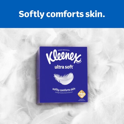 Kleenex Ultra Soft Facial Tissue, 3-Ply, 110 Tissues/Box, 3 Boxes/Pack (50239)