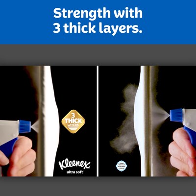 Kleenex Ultra Soft Facial Tissue, 3-Ply, 110 Tissues/Box, 3 Boxes/Pack (50239)