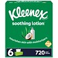 Kleenex Soothing Lotion Facial Tissue, 3-Ply, 120 Sheets/Box, 6 Boxes/Pack (51758)
